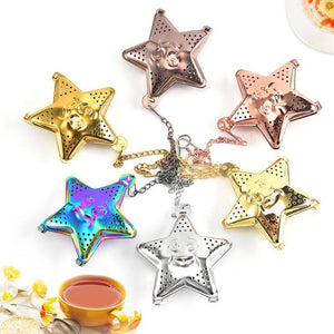 Hangable Stainless Steel Star-shaped Tea Leaking Tea Ball