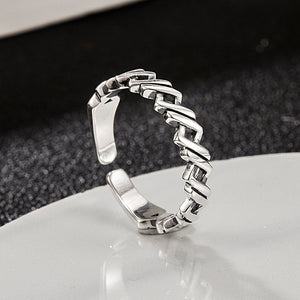 New Personality Winding Braided Versatile Hip Hop Ring